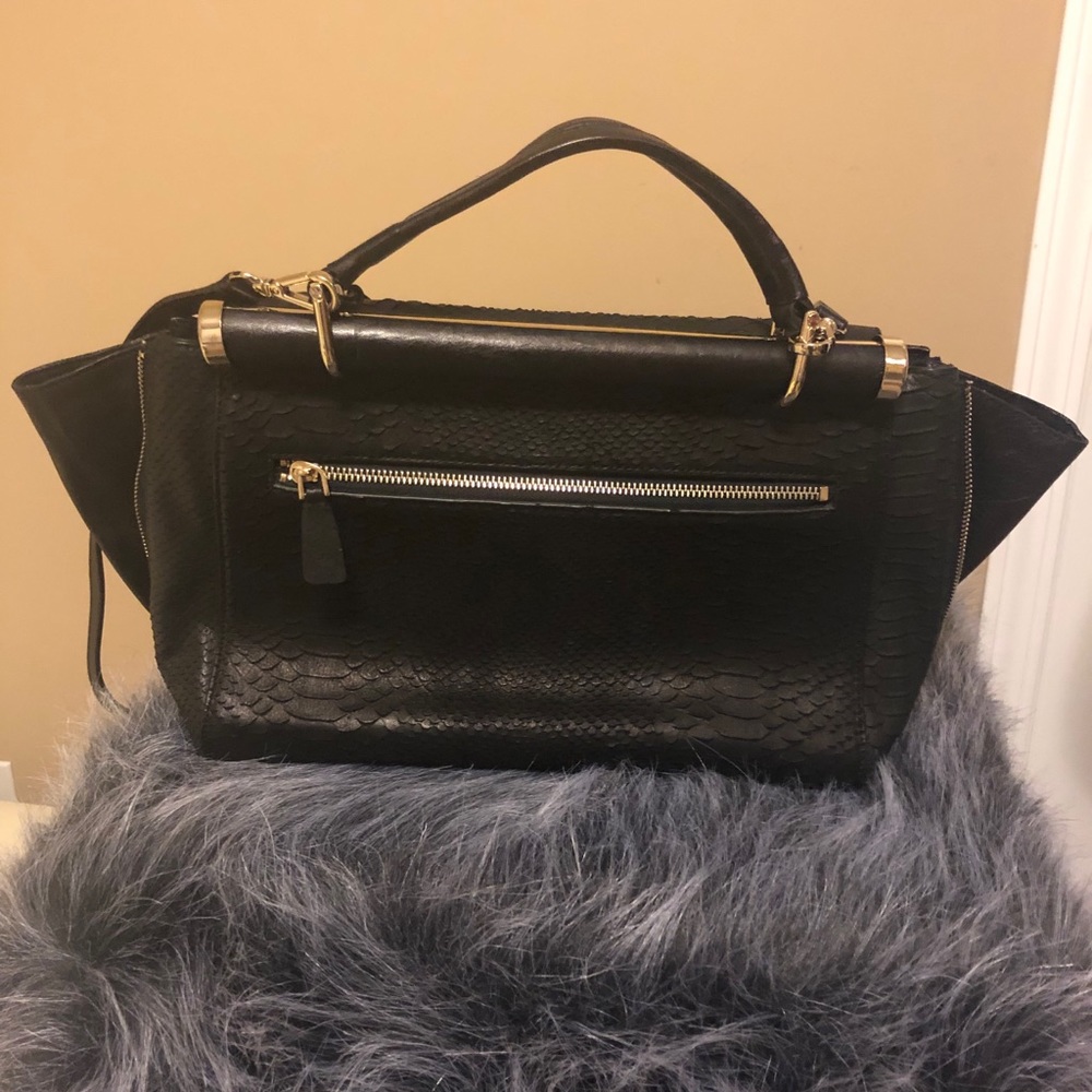 Black Leather BCBG Handbag - Picture 5 of 6